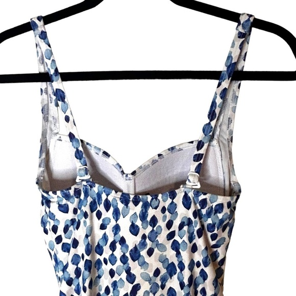 Nip Tuck Blue Petal Plunge Joanne Twist Front Tummy Control One Piece Swimsuit - Picture 10 of 15